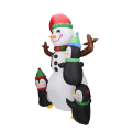 Miniatyrbild 3 av 3: 5,9 fot Uppblåsbar Jultomte Pingvin för Utomhus, Uppblåsbar Trädgårdsdekoration Rea med Inbyggda LED-lampor för Jul