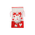 Miniatyrbillede 1 af 5: Ny Julepynt Linned Broderi Tote Bag Børnegavepose Slikpose OpbevaringsposeCRed