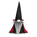 Miniatyrbillede 1 af 5: Halloween Håndlavet Tomte Svensk Nisse Ornament med Hexe Kappe Hat til Jul Sort Skæg
