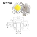 Miniatyrbild 3 av 5: Hög Effekt LED-chip 10W Varmvit (3000K - 3500K / Ingång 900mA / DC 9V - 11V / 10 Watt) Super Stark Intensitet SMD COB Lampa