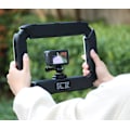 Miniatyrbilde 4 av 5: Smarttelefon Videorigg med Lys, Håndholdt Stabilisator for Mobiltelefon med Ringlys Selfie Lys for Filming Live Stream Tiktok