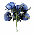Miniatyrbild 5 av 5: Simuleringsbukett av sidenblommor Brud som håller blommor Dekorativa blommor (Blå Lila) Enkel blomdiameter på ca 4 cm