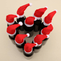 Miniatyrbild 4 av 5: Röda Mini Jultomteluvor för Julfest 10 stycken mini julhatt för bordsdekorationer Vinflaskor Cover