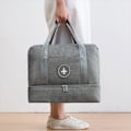 Miniatyrbillede 4 af 5: Personlig genstandstaske sammenklappelig rejse duffel taske tote carry on bagage duffel overnatning for kvinder og mænd