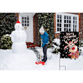 Miniatyrbild 5 av 5: Julgrändsflaggor, julflaggor dubbelsidiga älg julhusflaggor 12,5 x 18 tum dubbel tjocklek säckväv utomhus julflaggor för jul