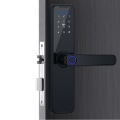 Miniatyrbilde 4 av 4: SMARTLÅS (SVART) Med 5 åpningsmetoder, fingeravtrykk, numerisk kode, kort, via mobiltelefon og fysisk nøkkel.