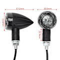 Miniatyrbillede 2 af 5: 4 stk. 12V LED Universelle Motorcykel Baglygte Stop Bremslys Mini LED Lys med Blinklys og Bremslys