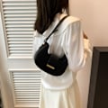 Miniatyrbild 5 av 5: Damer Handväskor PU Läder Axelväska Elegant Casual Crossbody Väskor (Svart)