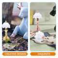 Miniatyrbillede 5 af 5: 2 stk. Miniature Delikat Lamper Mini Hus Sengbord Lampe Dekorationer Desktop Mini Lampe Dekorationer Assorteret C
