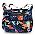 Miniatyrbillede 1 af 5: Nylon Blomster Multi-lomme Crossbody Taske til Kvinder Rejsetaske Style 5