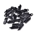 Miniatyrbillede 2 af 5: Sorte Enkeltmonterede Tie-Clips Lapel Lavalier Mikrofon Hovedbårne Klips til at holde Lapel Mic - Heavy Duty Lock Grip, 20-PAK