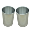 Miniatyrbillede 1 af 3: 2 stk. Badeværelse Tandbørste Tumbler Kop i Rustfrit Stål Hjemme Vandkop Drikkevare Ølkop (sølv 180ml) Sølv6X6cm