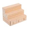 Miniatyrbillede 1 af 5: 1 stk Mini Slik Display Skab Dukkehust Dekorativt Møbel Legetøjs Hus Dekoration Træfarve 11X8CM
