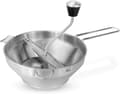 Grönsakskvarn | Tomatpress i rostfritt stål | Matkvarn | Mathackare | Potatisstöt | Roterande puré | Diskmaskinssäker-FF-