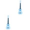 Miniatyrbilde 3 av 3: 3 stk Musikk Instrument Ukulele Gitar Musikk Leke Gitar Leke For Barn Barn 2 stk 46X14.5CM