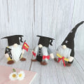 Miniatyrbillede 5 af 5: 2 stk. Graduation Season Gnome Pynt Hjem Kontor Skole Ornamenter (sort)Sort10x7x26cm