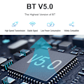 Pikkukuva 5 / 5: Bluetooth 5.0 Kuulokkeet, Stereot Bluetooth Kuulokkeet Langattomat Melunvaimennuskuulokkeet (Valkoinen+Punainen)