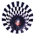 Miniatyrbillede 4 af 5: 3D Illusion Halloween Dørmatte Rund Bundløs Hul Eddy Antislip Arealægge Style 2