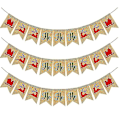 Miniatyrbilde 1 av 5: Julefestbanner Reinsdyr Burlap Svelleteil Girland Veggdekorasjon For Jul Feriefest Tilbehør Godbiter (flerfarget) (3 stk)