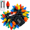 Miniatyrbild 1 av 5: Ljus utomhus 50 LED Flerfärgad Jordgubbe Vattentäta Strängljus Julgran Inomhus Dekoration Plug in 23 Fot Använd (Flerfärgad)