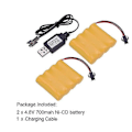 Miniatyrbilde 3 av 5: 2 stk 4,8V 700mAh Ni-Cd AA Batteripakke Oppladbart SM-2P Kontakt for RC Bil Leker NY DB