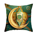 Miniatyrbilde 5 av 5: Putetrekk Style 2, 45x45cm, Kvadratisk, Gullfarget Måne og Stjerne, Putetrekk til Sofa, Seng, Dekorasjon, Style 2