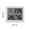 Miniatyrbillede 3 af 5: 3,2 tommer Digital Temperatur- og Luftfugtighedsmåler Ur Soveværelse Hygrometer Hvid