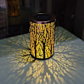 Miniatyrbillede 1 af 4: Solcelled Havelampe Smijern Hul Græskar Projektionslampe LED Bærbar Vandafvisende Lampe, Kobber