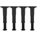 Miniatyrbillede 1 af 3: 4 stk. Sengramme Støtteben Sengramme Center Support Justerbare Sengramme Ben Sort 21X8.8CM
