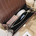 Miniatyrbillede 3 af 5: Dametasker i Læder - Modetaske til Kvinder og Piger - Skuldertaske - Crossbody Taske - Tote - Messenger - Kaffe