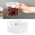 Miniatyrbillede 4 af 4: Plastikbeholder til opbevaring af mad, mini firkantet, transparent, med lufttæt låg