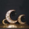 Miniatyrbillede 2 af 5: SCWooden Måne Stjerne Led Lys Hængende Lampe Ornament NatlysSC