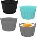 Miniatyrbillede 1 af 4: 6 stk silikoneforme til airfryer, plade til oliefri frituregryde, muffinform, bageform, æggetærteform, tilbehør til airfryer, silikonebageforme, B