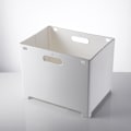 Miniatyrbillede 2 af 5: Sammenklappelige Plastik Opbevaringskuber, Hvide Foldbare Cube Opbevaringskasser - Vasketøjskurv med Håndtag, Væghængt Vasketøjskurv