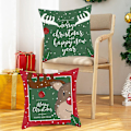 Miniatyrbild 2 av 5: Jul Kuddeöverdrag Santa Rensa Dekorativ Kudde Soffaöverdrag Hem Vardagsrum Dekoration