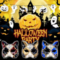 Pikkukuva 1 / 2: Halloween-naamiot Juhlapuvut Asusteet naamiaiset Cosplay Eläinten naamiot Musta