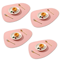 Miniatyrbild 1 av 4: Matset i Läder för Matbord, 4-pack, Torkbara och Tvättsbara Matunderlägg