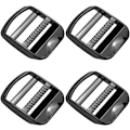 Miniatyrbild 1 av 4: (10-pack) Spännen i zinklegering, metallstegslås, justerbar för ryggsäcksremmar, tillbehör 25 mm (svart)