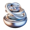 Miniatyrbillede 1 af 5: Solcelled Roterende Bilpynt Aluminium Stjerneophæng Biltilbehør Pynt