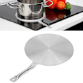 Miniatyrbilde 2 av 5: 9,45 tommers rustfritt stål kokeplate for kaffe, melk, induksjonsadapter, kokeplatevarmediffusor for glass/keramikk/rustfritt stål kokekar