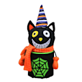 Miniatyrbillede 1 af 5: Halloween Slikpose - Græskar, Spooky Zombie, Bat, Dukke - Opbevaringspose til Slik - Sød Halloween Slikboks - Børn Halloween Spøgelseshus Festgave - Sort Kat