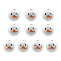 Miniatyrbilde 3 av 5: Julepynt i tre - snømann ansikt/mage/mellomrom/hattdeler - runde perler - DIY