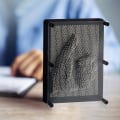Miniatyrbilde 3 av 5: 3D negl-skulpturer Metall furu Kunst kreativ ånd avslapning 13 x 18 cm Neglbrett Håndavtrykk ansikt metallstang Reliefeffekt Vegg skulptur ramme, svart