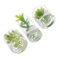 Pikkukuva 4 / 4: 3 kpl Miniatyyri Tekokasveja Nukkekoti Mini Kasvi Malli Väärennös Kasvi Hahmo Sekalaiset Värit 2.8X1.1X1