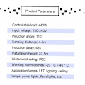 Miniatyrbild 2 av 5: Infraröd Rörelsesensor LED Downlight Pir100v-240v Ljusbrytare