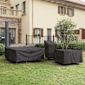 Miniatyrbillede 1 af 4: Rektangulært Havebordstæppe Vandtæt Havemøbel Tæppe 180x150x80cm, 210D Anti-UV Stue Beskyttelsestæppe Udendørs T
