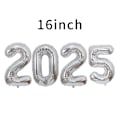 Miniatyrbild 2 av 5: 5 set 2025 Ballonger - 16 tum - Nummer Ballon 2025 Nyårsdekorationer Examenspartaj Festivalballonger
