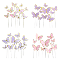 Pikkukuva 1 / 2: 4 Sarjaa Purppuraa Puku Hääkakun Koristeita Syntymäpäivä Leivonnaiset Koristelu Hääjuhlat Koristeet Sekalaiset Assorted Color 9.1X4.1CM
