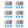 Miniatyrbillede 1 af 5: 6 Pak Digitale Køkken Timere til Madlavning Magnetisk Timer til Madlavning Høj Alarm Hvid Spisebord Timer