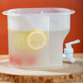 Miniatyrbillede 4 af 5: 3,5 l Stor Kapacitet Plastik Drikkedispenser, Drikkedispenser Med Hane Is Limonade Juice Beholder